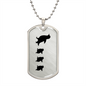 Mama Penguin With 3 Chicks - Luxury Dog Tag Necklace