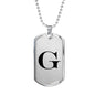 Initial G v1a - Luxury Dog Tag Necklace
