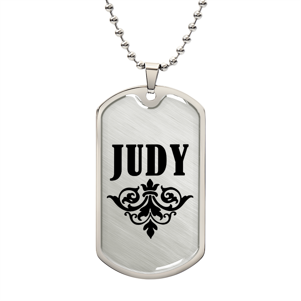 Judy v01a - Luxury Dog Tag Necklace