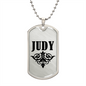 Judy v01a - Luxury Dog Tag Necklace
