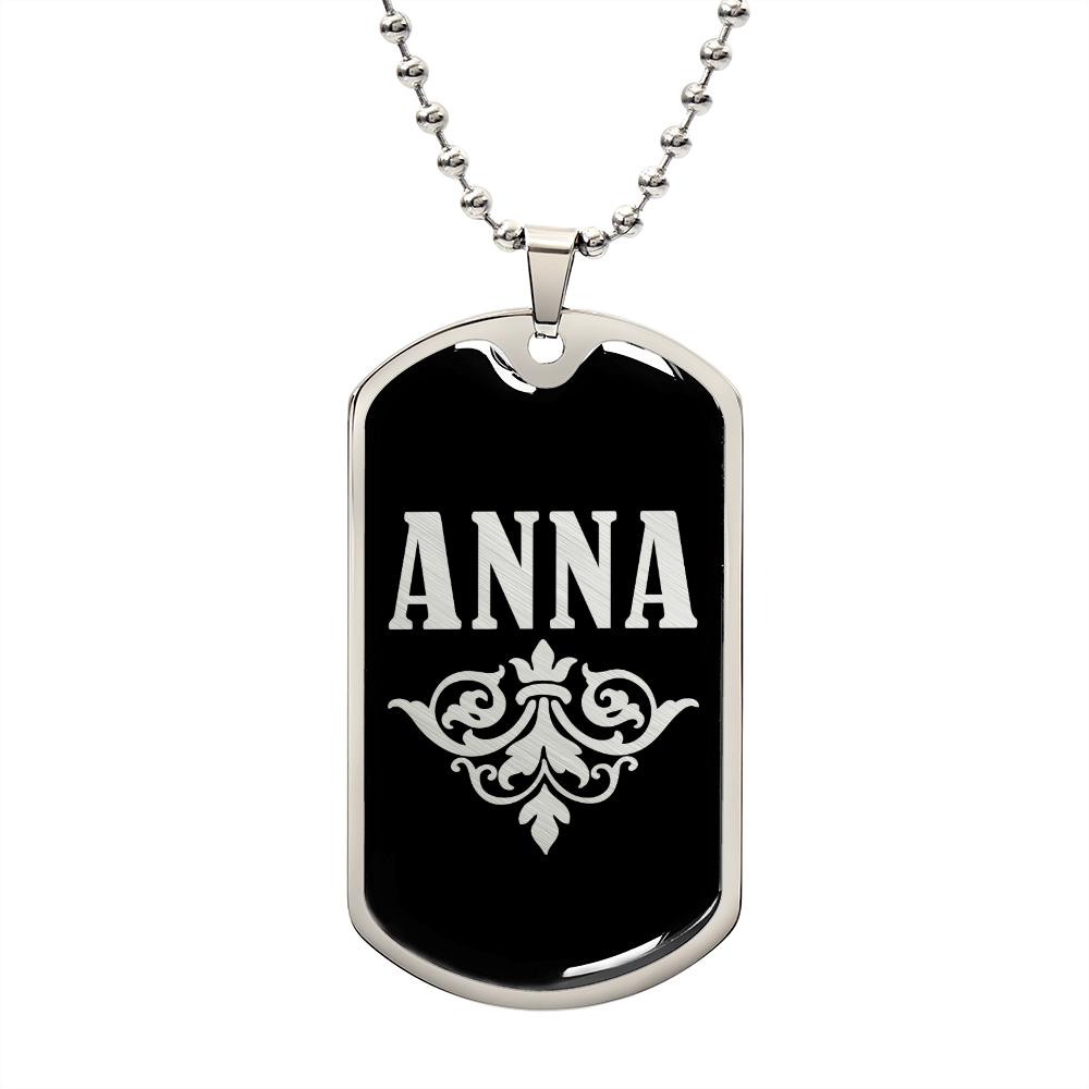 Anna v02a - Luxury Dog Tag Necklace