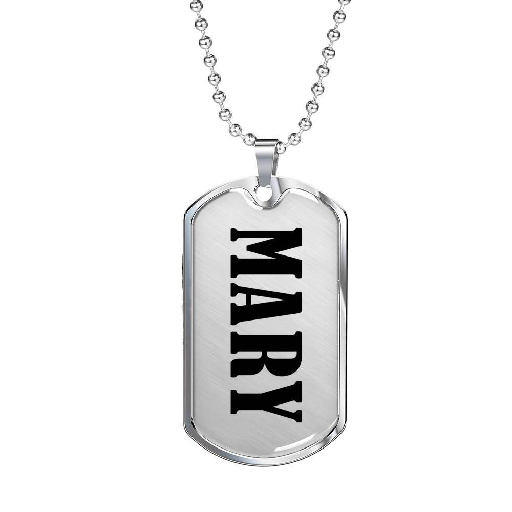 Mary v01 - Luxury Dog Tag Necklace