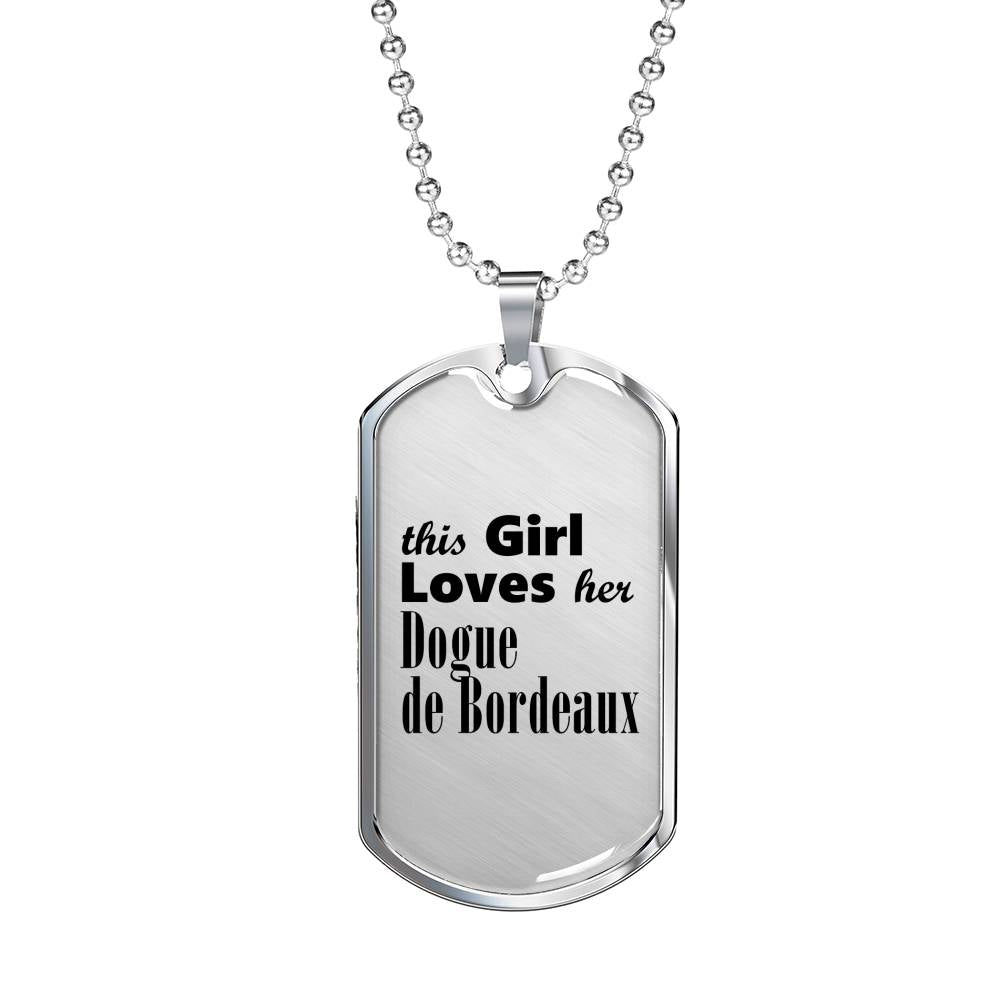 Dogue de Bordeaux - Luxury Dog Tag Necklace