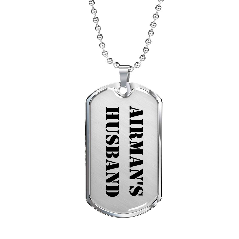 Airman's Husband - Luxury Dog Tag Necklace