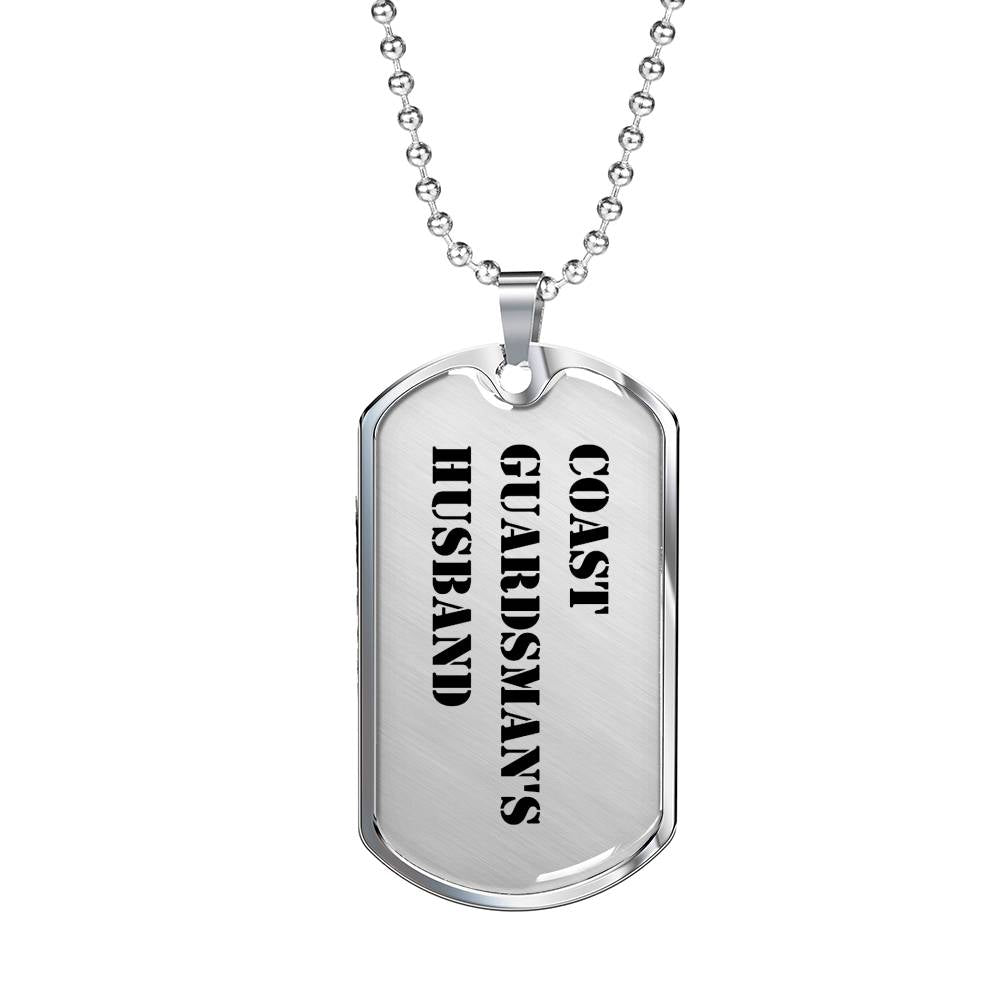 Coast Guardsman's Husband - Luxury Dog Tag Necklace