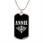 Annie v02a - Luxury Dog Tag Necklace