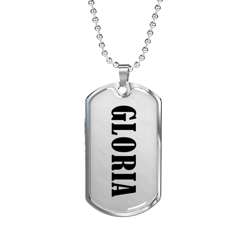 Gloria v01 - Luxury Dog Tag Necklace