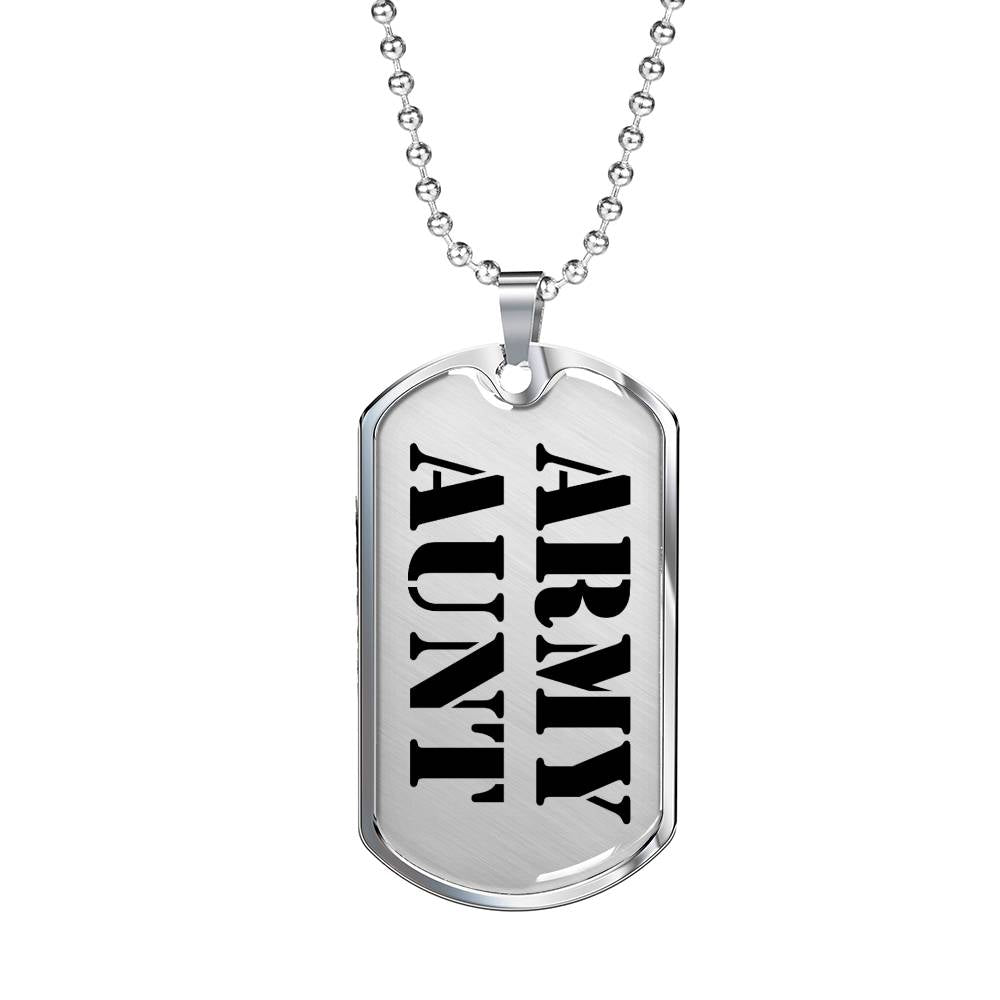 Army Aunt - Luxury Dog Tag Necklace