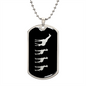 Mama Giraffe With 3 Calves v2 - Luxury Dog Tag Necklace