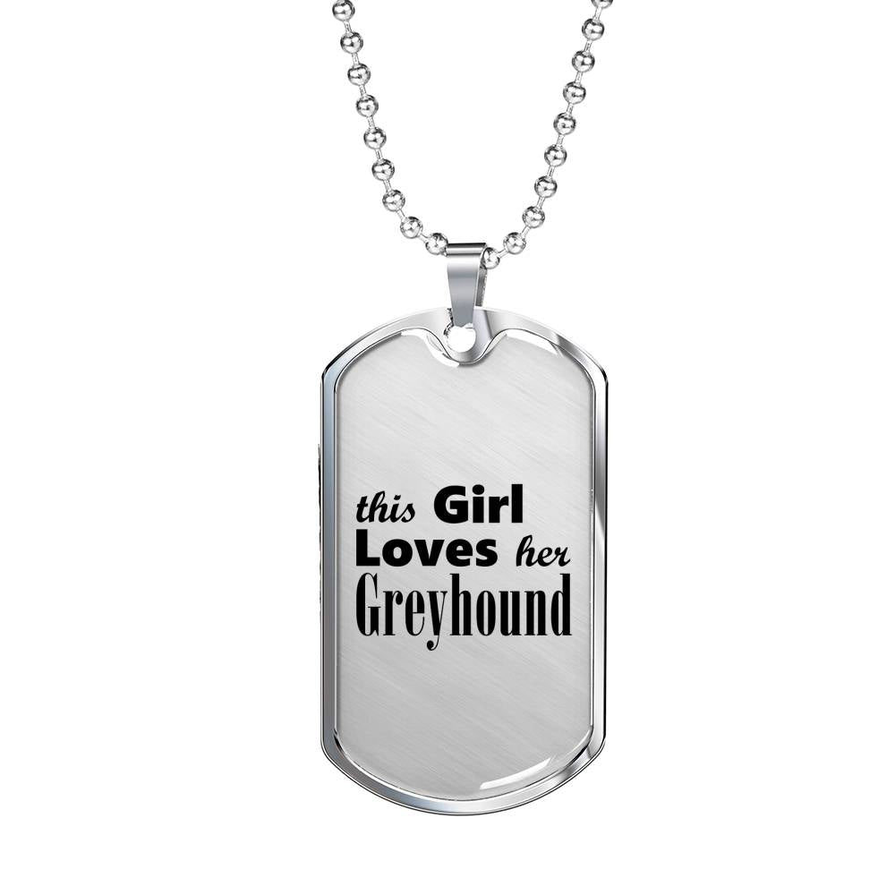 Greyhound - Luxury Dog Tag Necklace