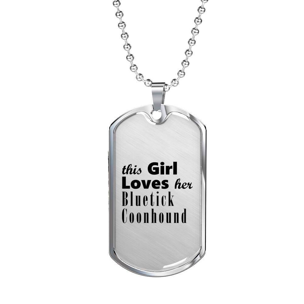 Bluetick Coonhound - Luxury Dog Tag Necklace