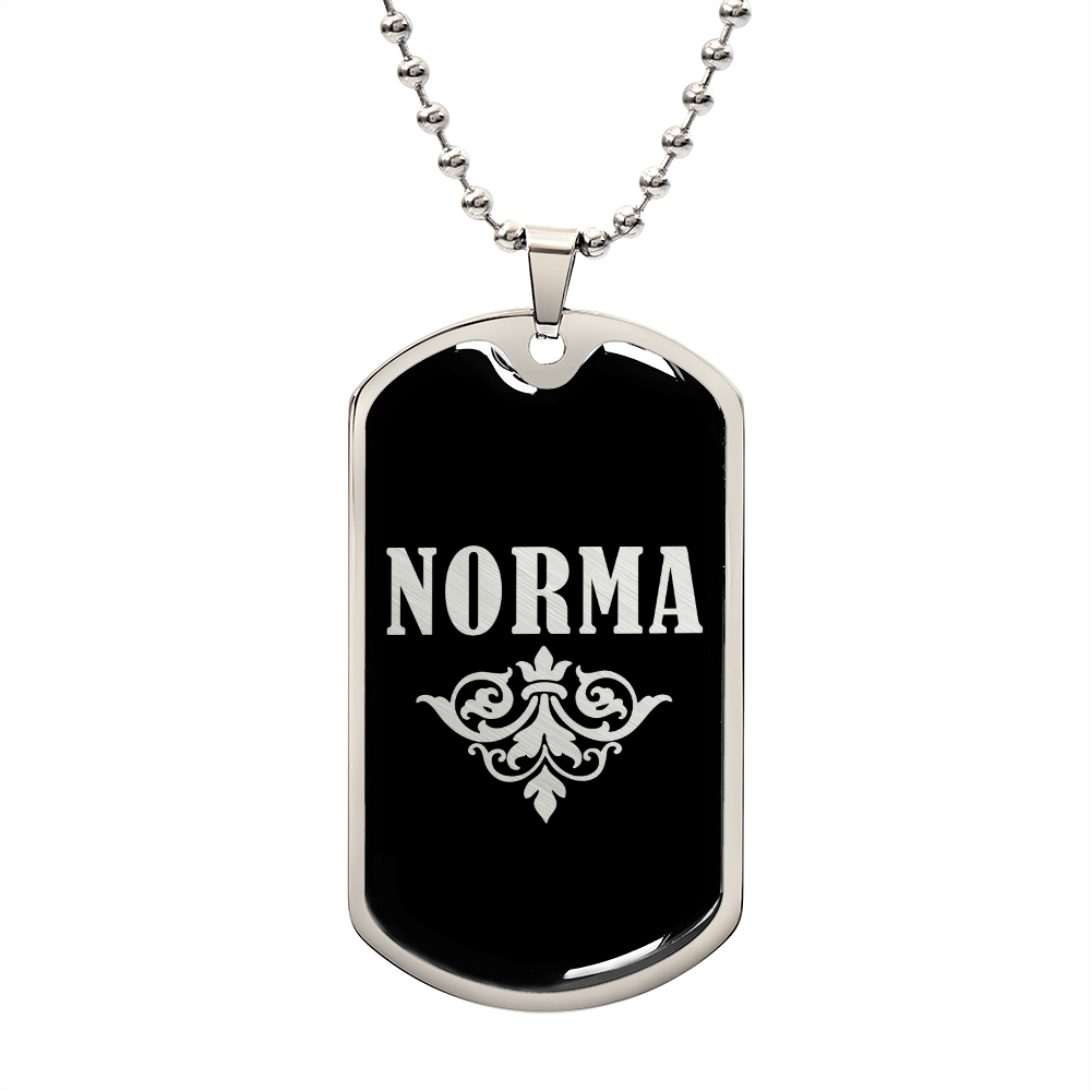 Norma v02a - Luxury Dog Tag Necklace
