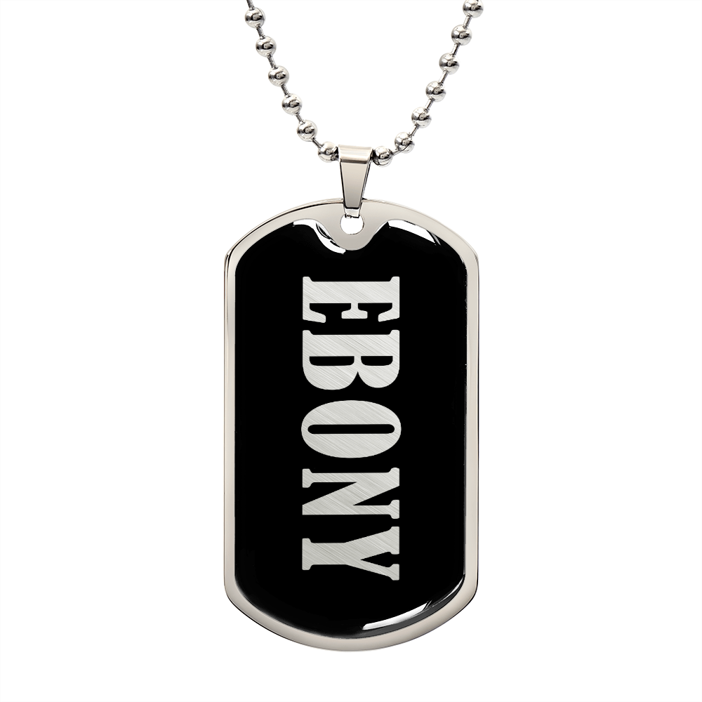 Ebony v02 - Luxury Dog Tag Necklace