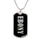 Ebony v02 - Luxury Dog Tag Necklace