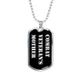 Combat Veteran's Mother v3 - Luxury Dog Tag Necklace