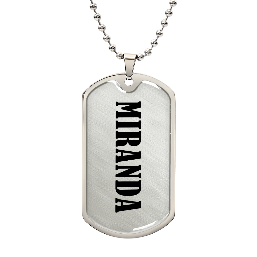 Miranda v01 - Luxury Dog Tag Necklace