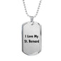 Love My St. Bernard v4 - Luxury Dog Tag Necklace