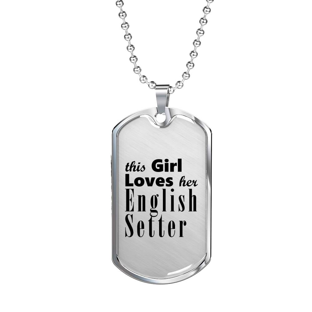 English Setter - Luxury Dog Tag Necklace