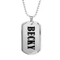 Becky v01 - Luxury Dog Tag Necklace