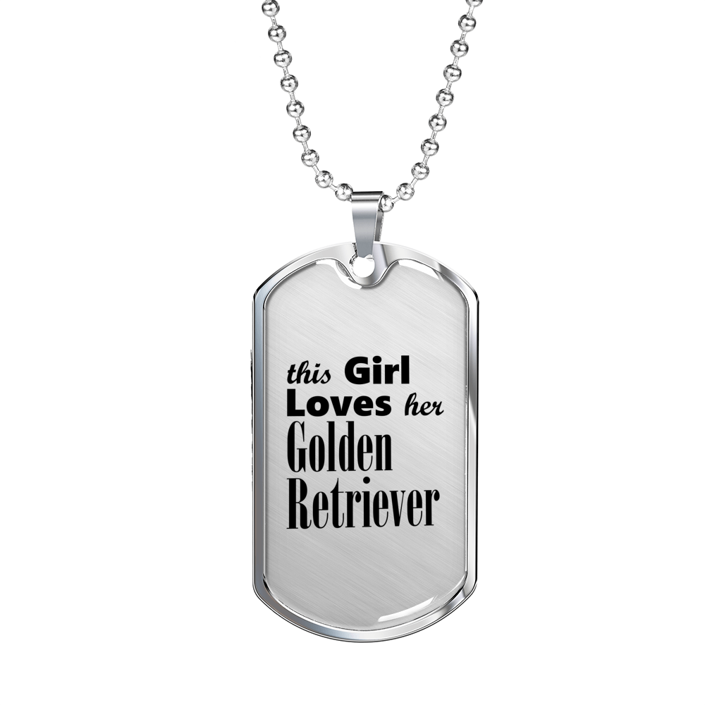 Golden Retriever - Luxury Dog Tag Necklace