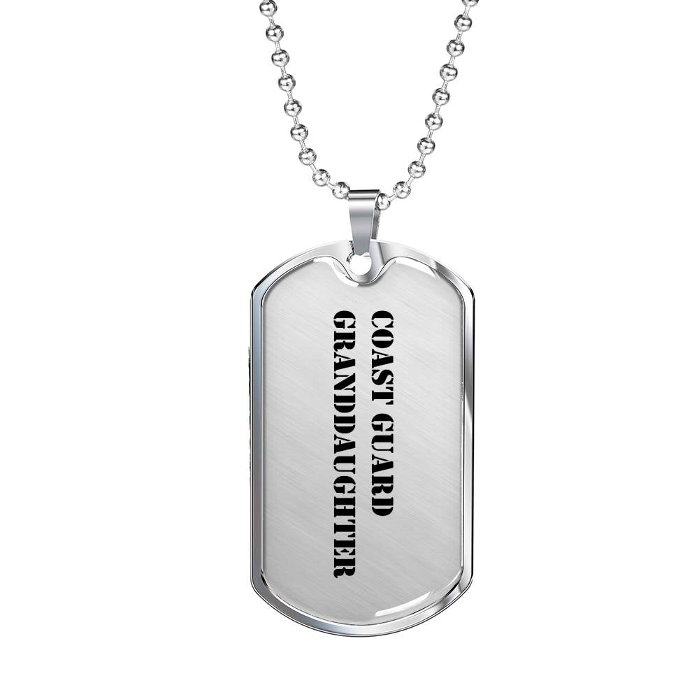 Coast Guard Granddaughter - Luxury Dog Tag Necklace