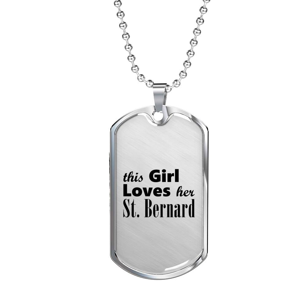 St. Bernard - Luxury Dog Tag Necklace