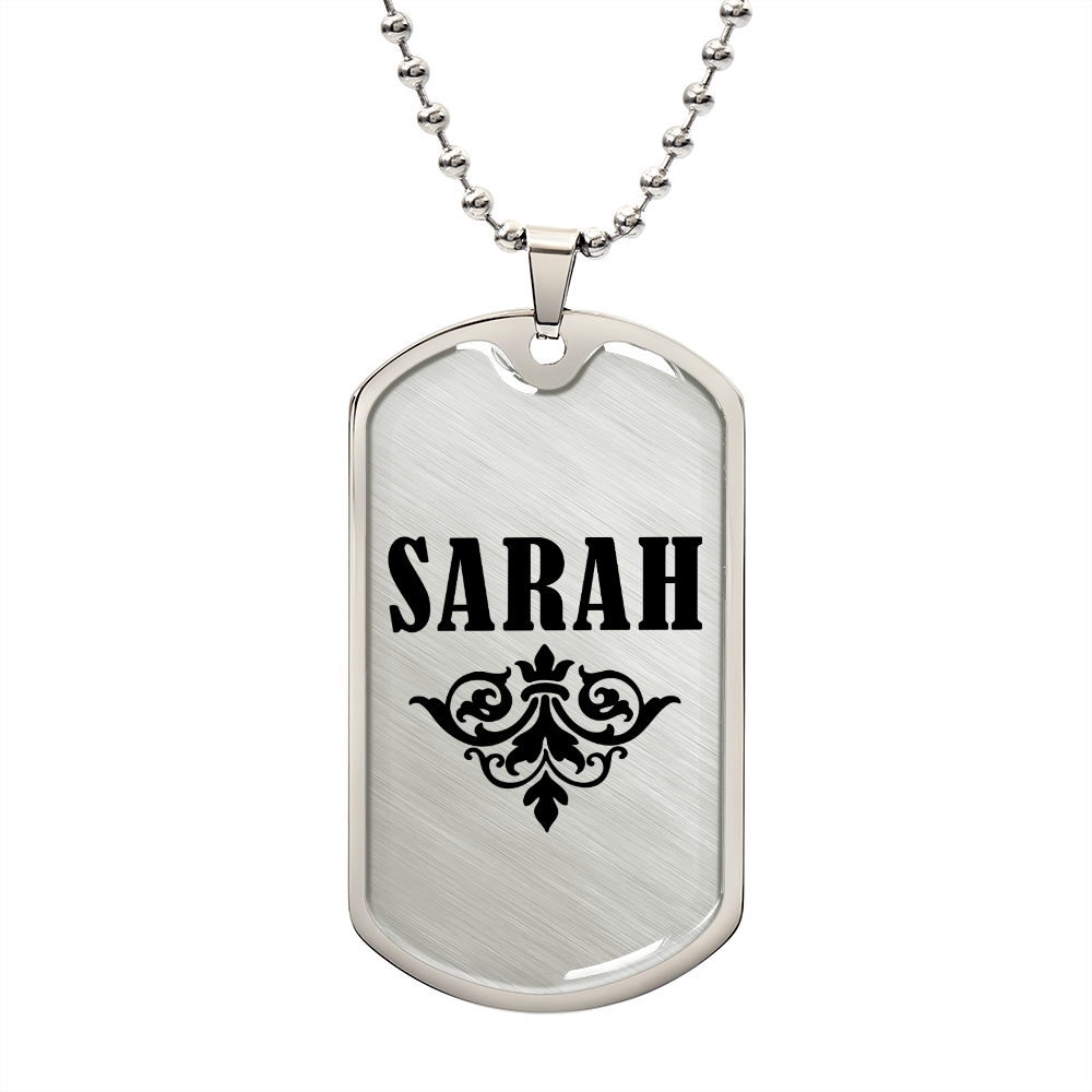 Sarah v01a - Luxury Dog Tag Necklace