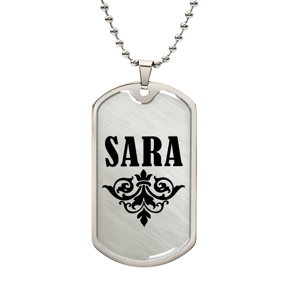 Sara v01a - Luxury Dog Tag Necklace