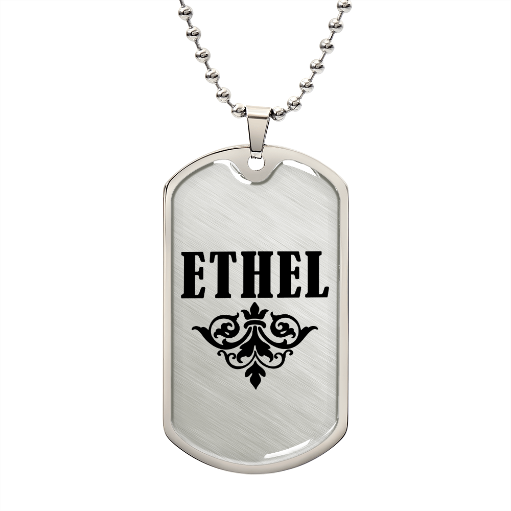 Ethel v01a - Luxury Dog Tag Necklace