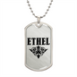 Ethel v01a - Luxury Dog Tag Necklace