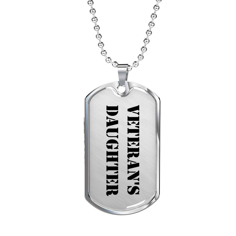 Veteran's Daughter - Luxury Dog Tag Necklace