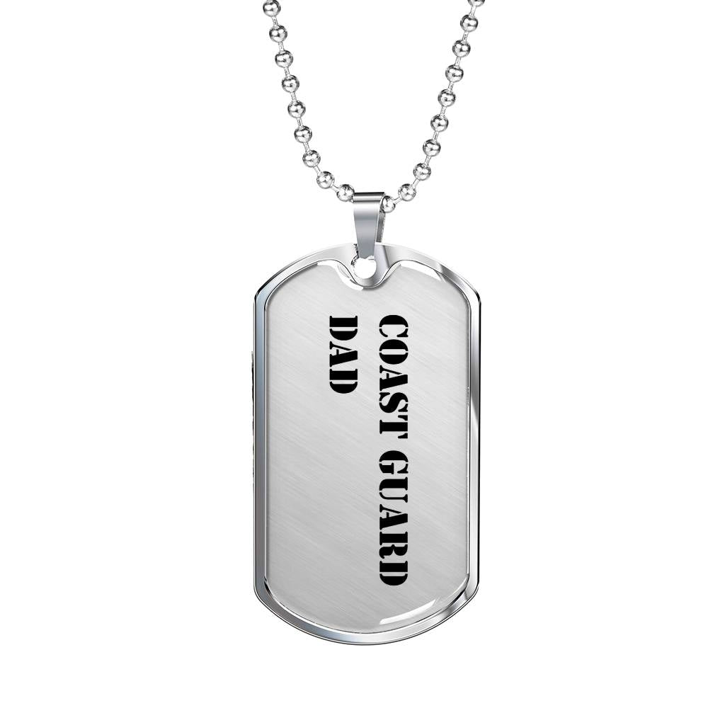 Coast Guard Dad - Luxury Dog Tag Necklace
