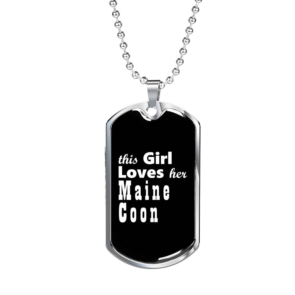 Maine Coon v2 - Luxury Dog Tag Necklace