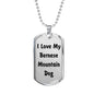 Love My Bernese Mountain Dog v4 - Luxury Dog Tag Necklace