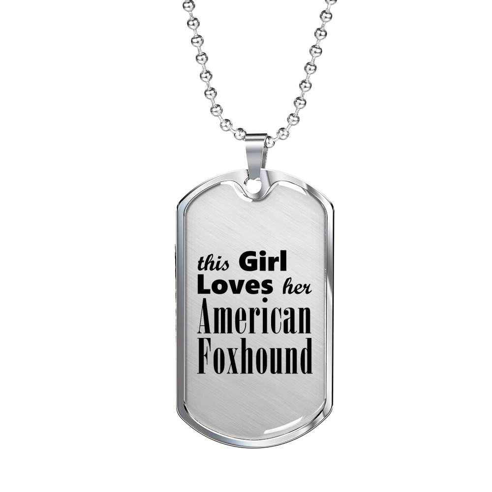 American Foxhound - Luxury Dog Tag Necklace
