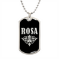 Rosa v02a - Luxury Dog Tag Necklace