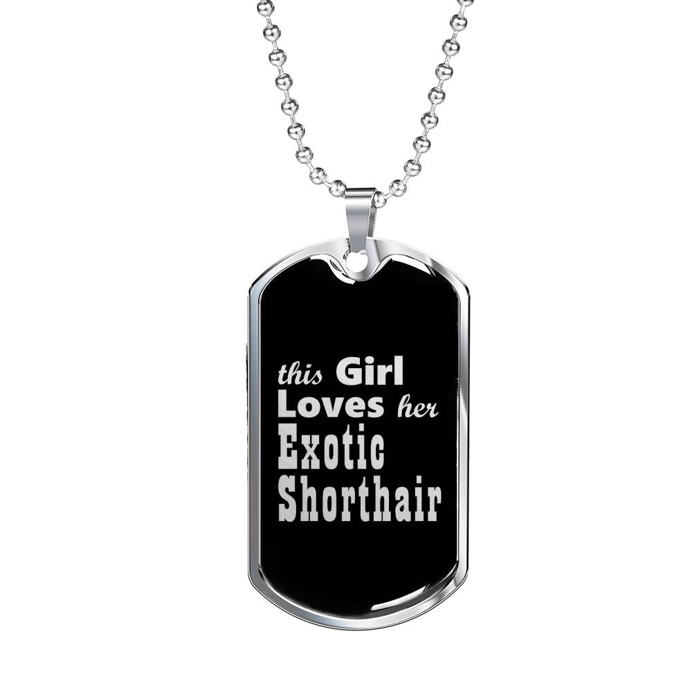 Exotic Shorthair v3 - Luxury Dog Tag Necklace