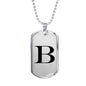 Initial B v1a - Luxury Dog Tag Necklace