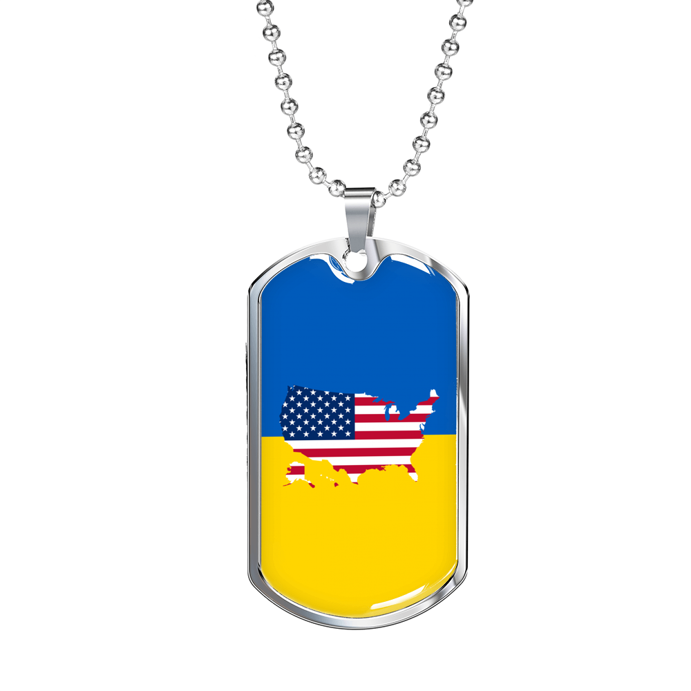 Ukrainian-American - Luxury Dog Tag Necklace