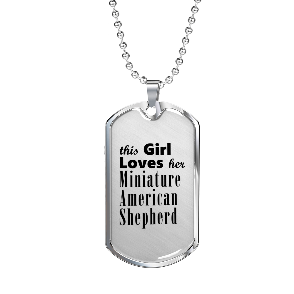 Miniature American Shepherd - Luxury Dog Tag Necklace