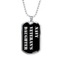 Navy Veteran's Daughter v3 - Luxury Dog Tag Necklace