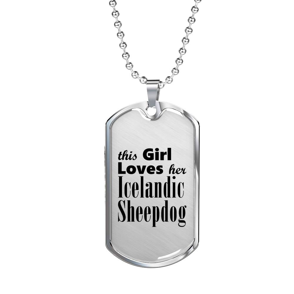 Icelandic Sheepdog - Luxury Dog Tag Necklace