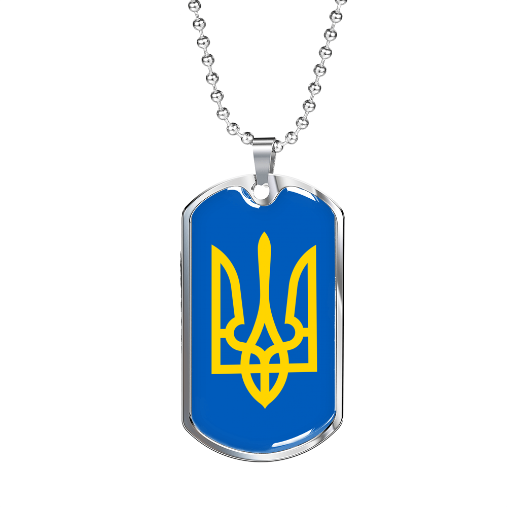 Tryzub (Yellow) - Luxury Dog Tag Necklace