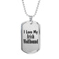 Love My Irish Wolfhound - Luxury Dog Tag Necklace