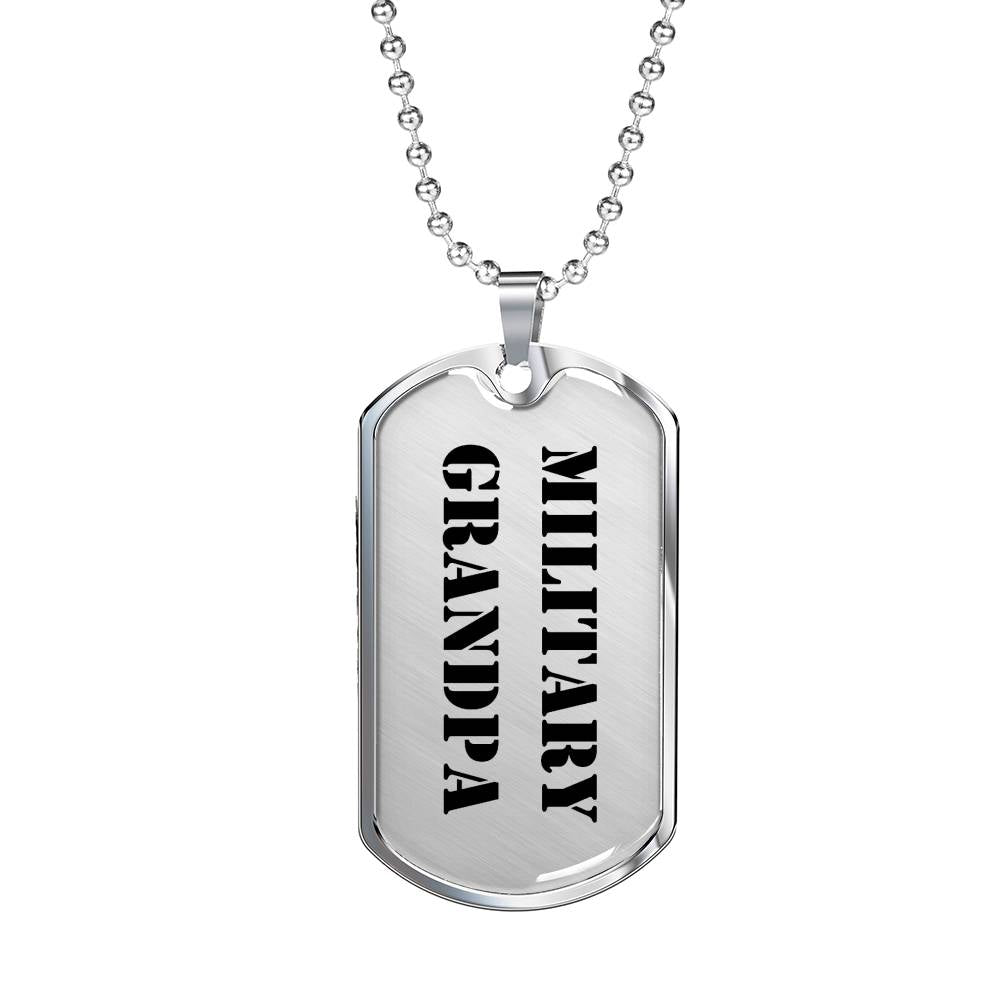 Military Grandpa - Luxury Dog Tag Necklace