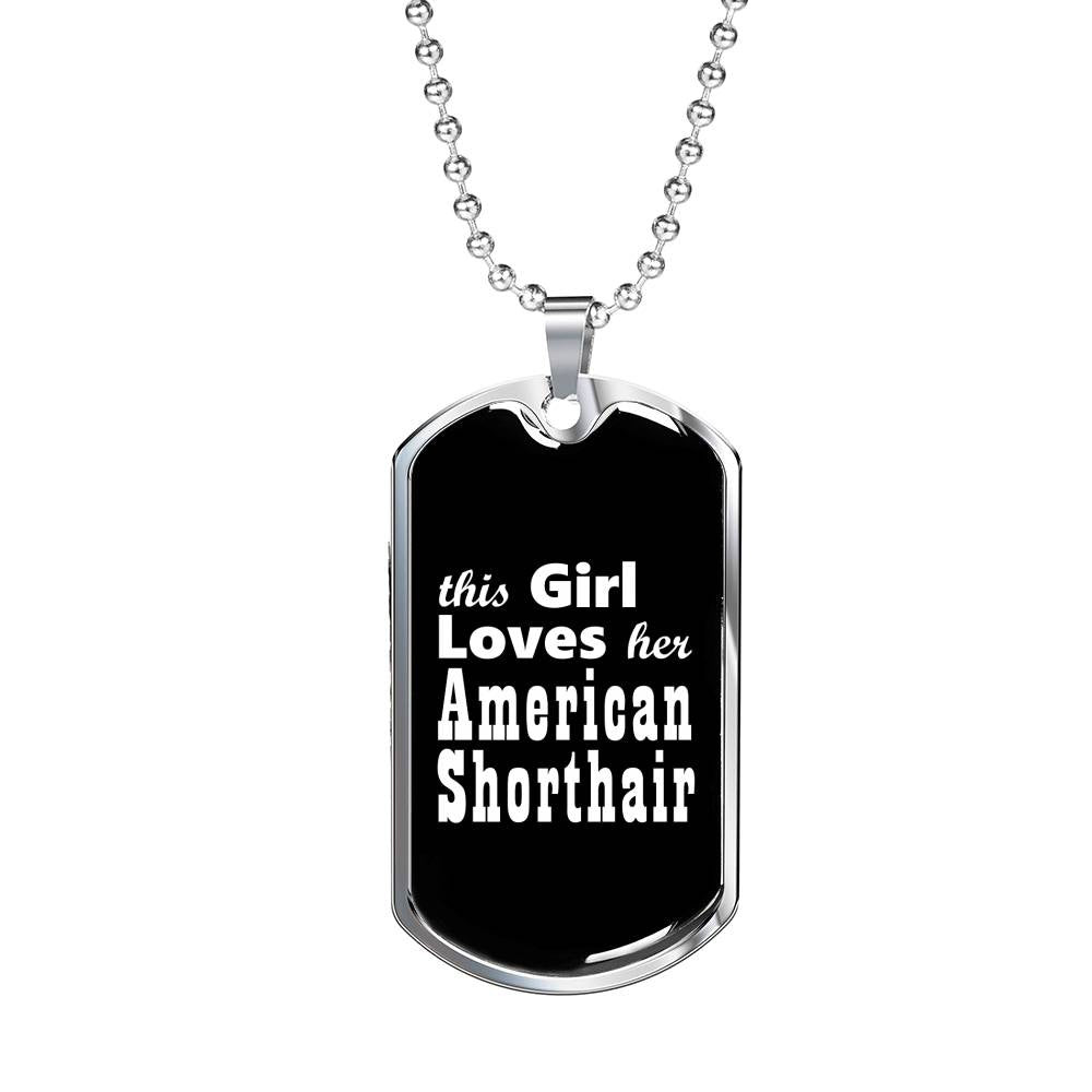 American Shorthair v2 - Luxury Dog Tag Necklace