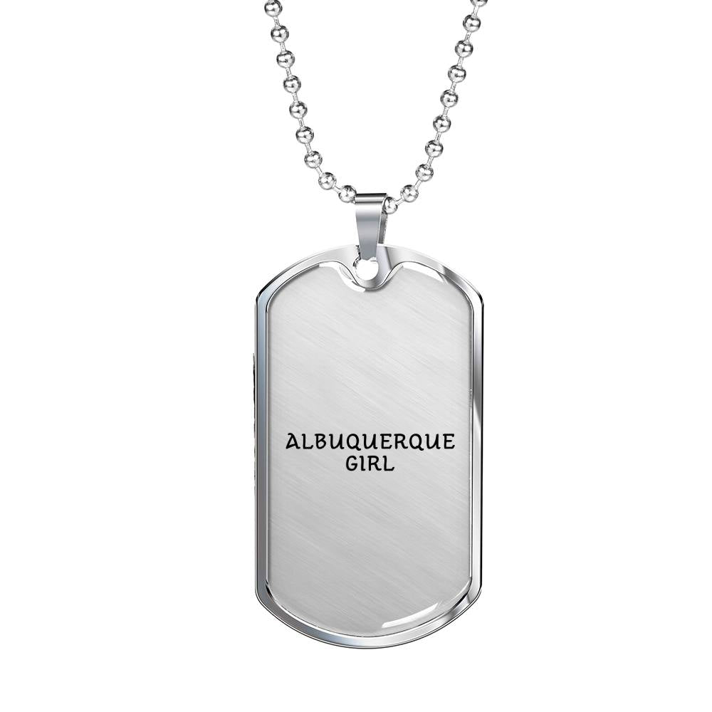 Albuquerque Girl - Luxury Dog Tag Necklace