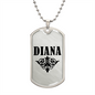Diana v01a - Luxury Dog Tag Necklace