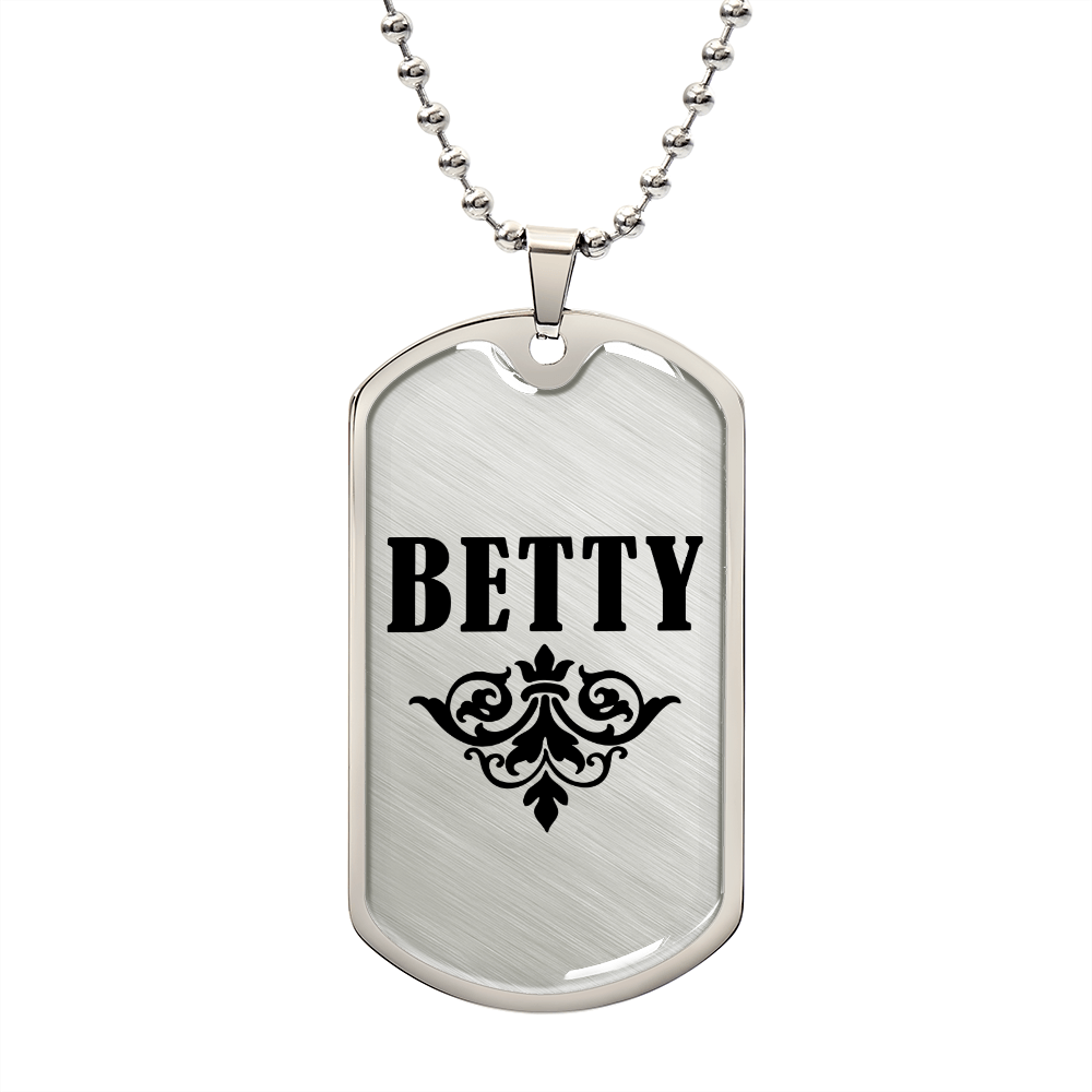 Betty v01a - Luxury Dog Tag Necklace