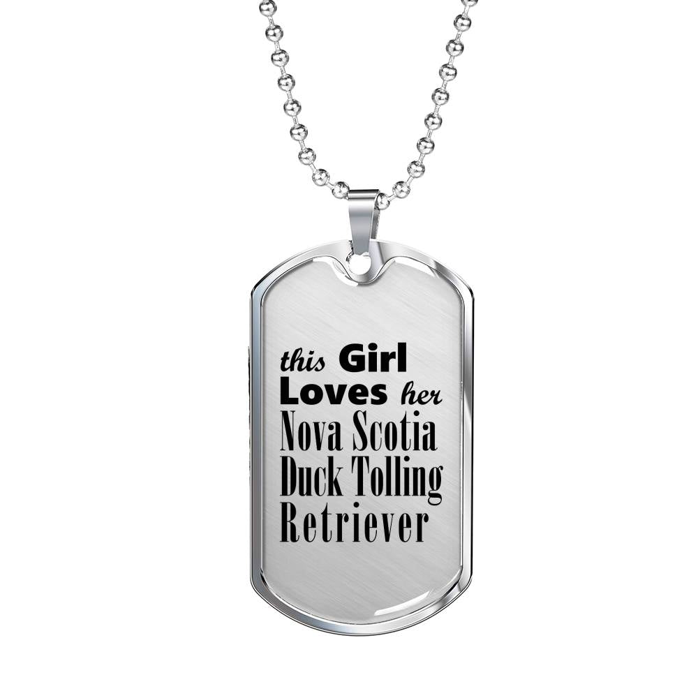Nova Scotia Duck Tolling Retriever - Luxury Dog Tag Necklace